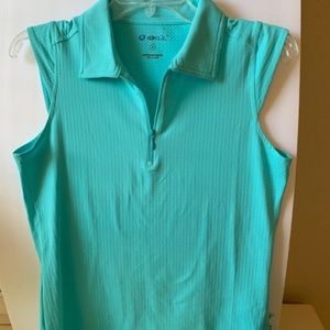 IBKUL Seafoam Sleveless Polo NWOT - Small